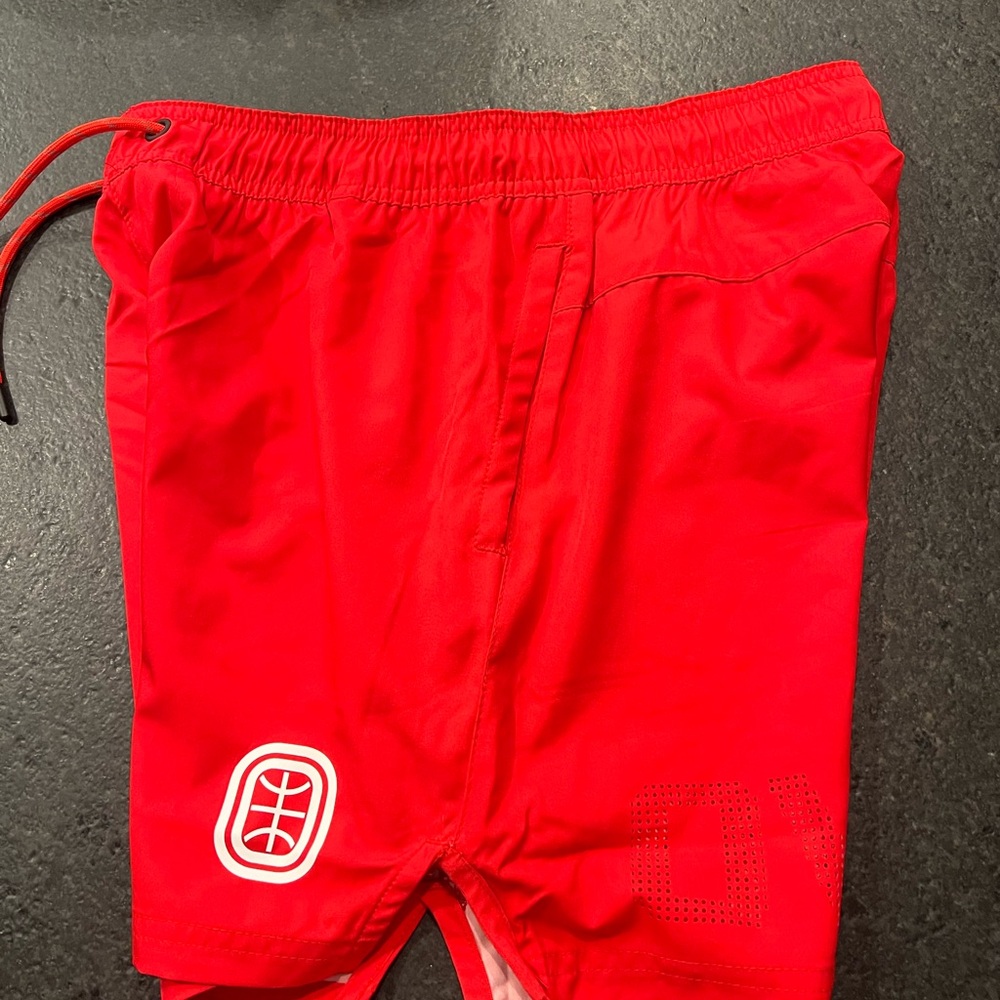Overtime Melo red shorts YXL